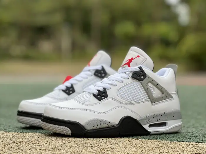Authentic Air Jordan 4 “White Cement” GS 