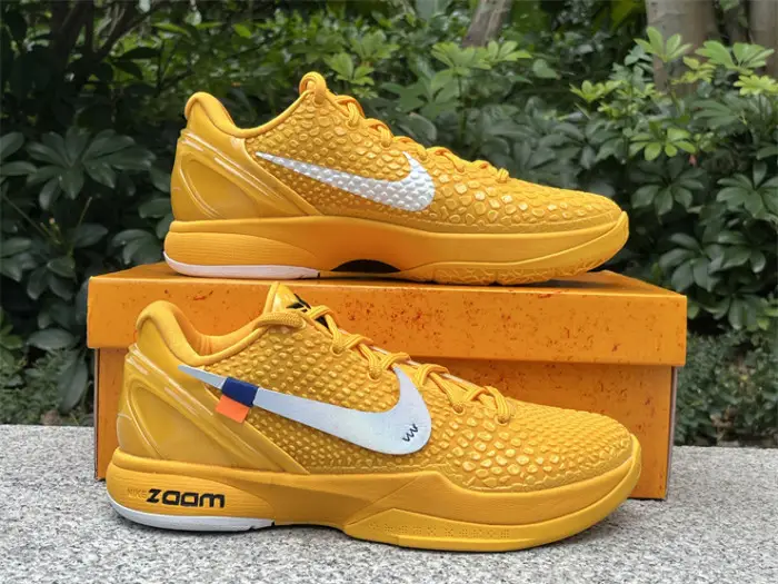 Authentic OFF-WHITE x Nike Kobe 6 “University Gold” 