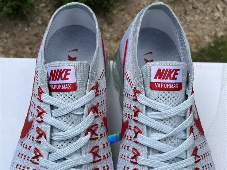 Authentic Nike Air VaporMax OG Pure Platinum University Red 