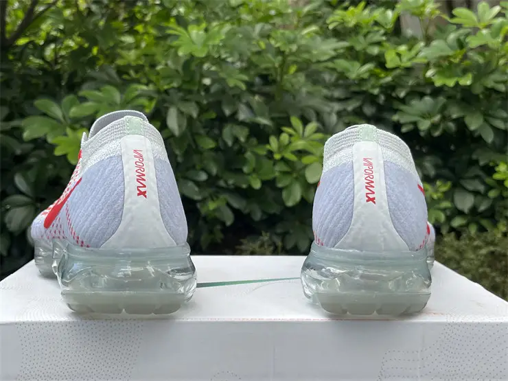 Authentic Nike Air VaporMax OG Pure Platinum University Red 