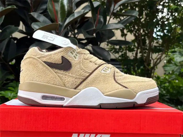 Authentic Nike Air Flight 89 Low “Khaki Suede” BCB263