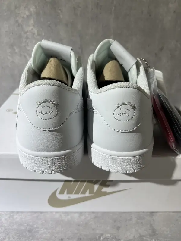 Authentic Travis Scott x Air Jordan 1 Low Triple White 