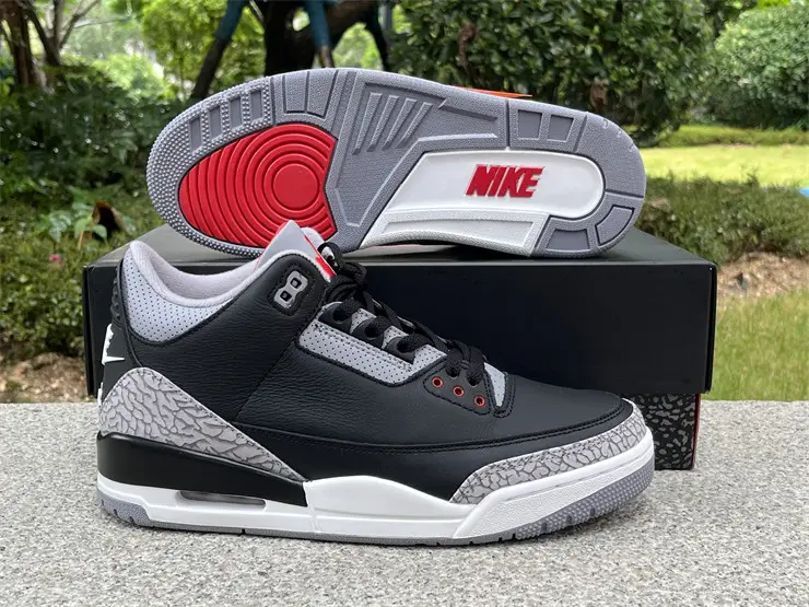 Authentic Air Jordan 3 “Black Cement”2024 DN3707-010 