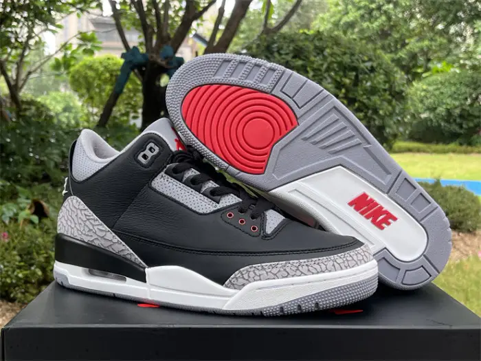 Authentic Air Jordan 3 “Black Cement”2024 DN3707-010 