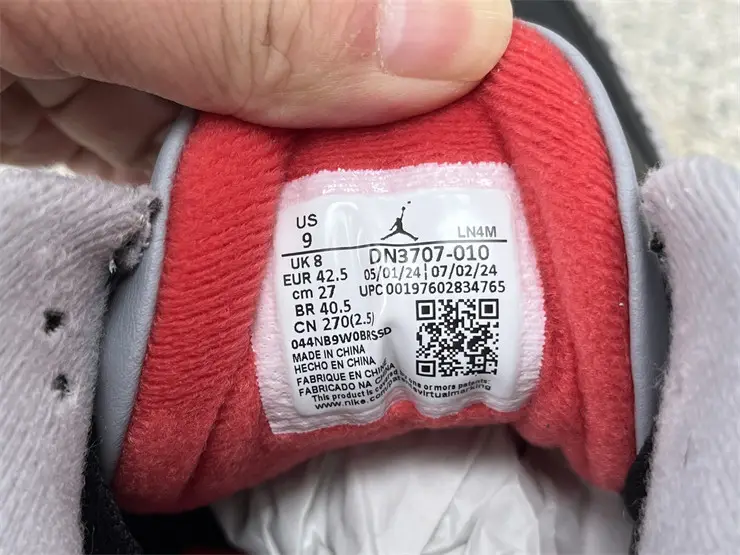 Authentic Air Jordan 3 “Black Cement”2024 DN3707-010 