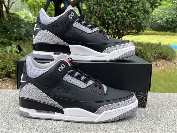 Authentic Air Jordan 3 “Black Cement”2024 DN3707-010 