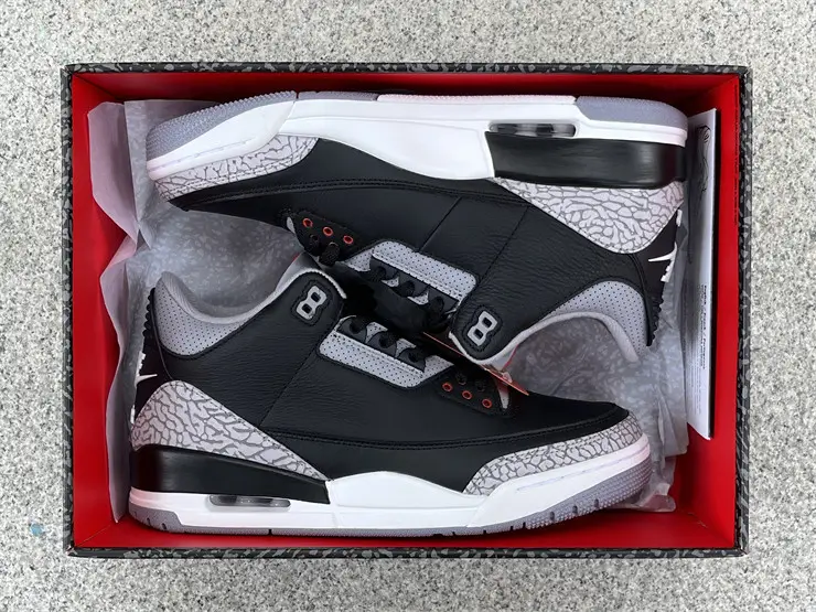 Authentic Air Jordan 3 “Black Cement”2024 DN3707-010 