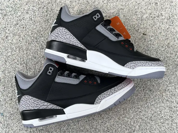 Authentic Air Jordan 3 “Black Cement”2024 DN3707-010 
