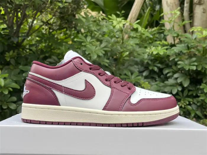 Authentic Jordan 1 Low Bordeaux Women 