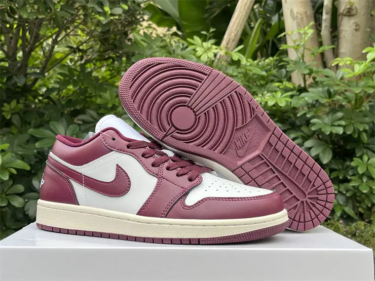 Authentic Air Jordan 1 Low Bordeaux Women 