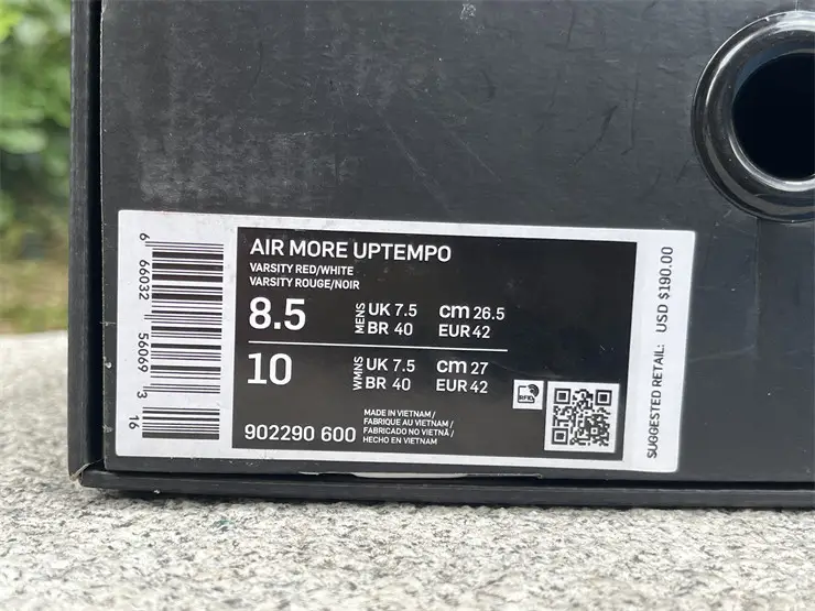 Authentic Supreme x Nike Air More Uptempo Red 