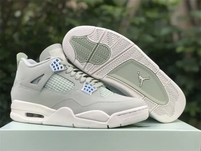 Authentic Air Jordan 4 Seafoam Sail GS 