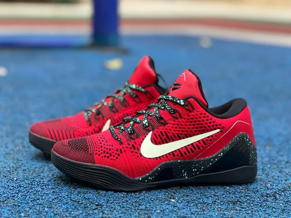 Authentic Nike Kobe 9 Elite Low XDR 'University Red' 