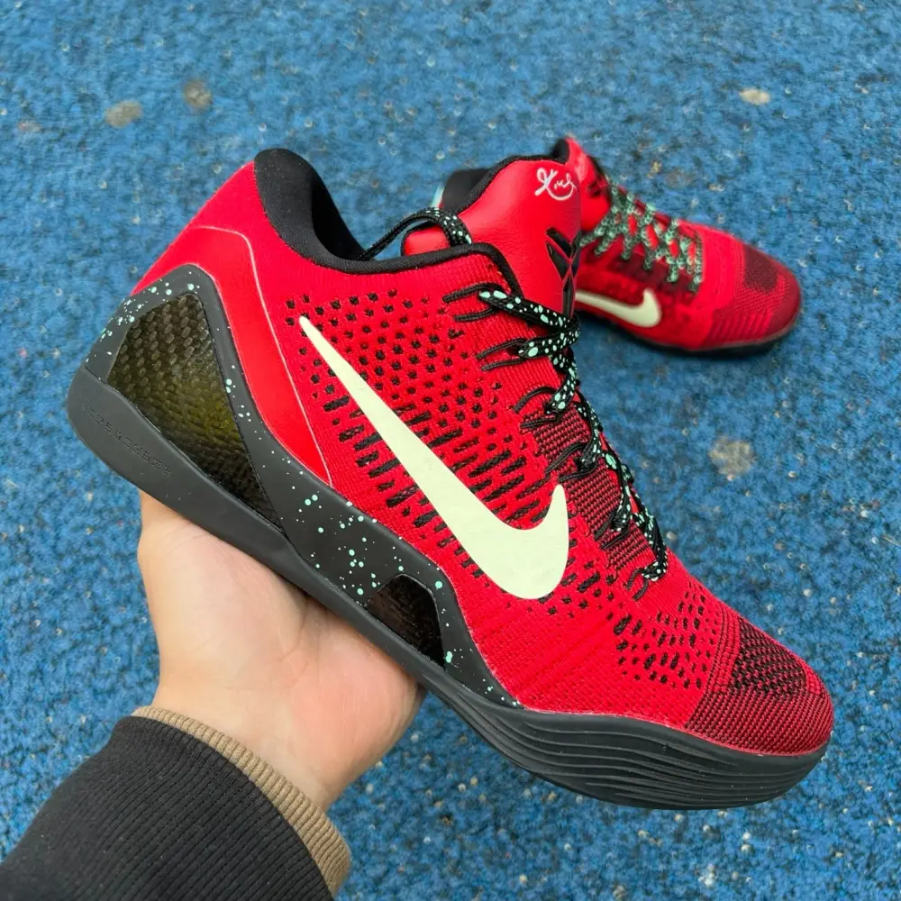Authentic Nike Kobe 9 Elite Low XDR 'University Red' 
