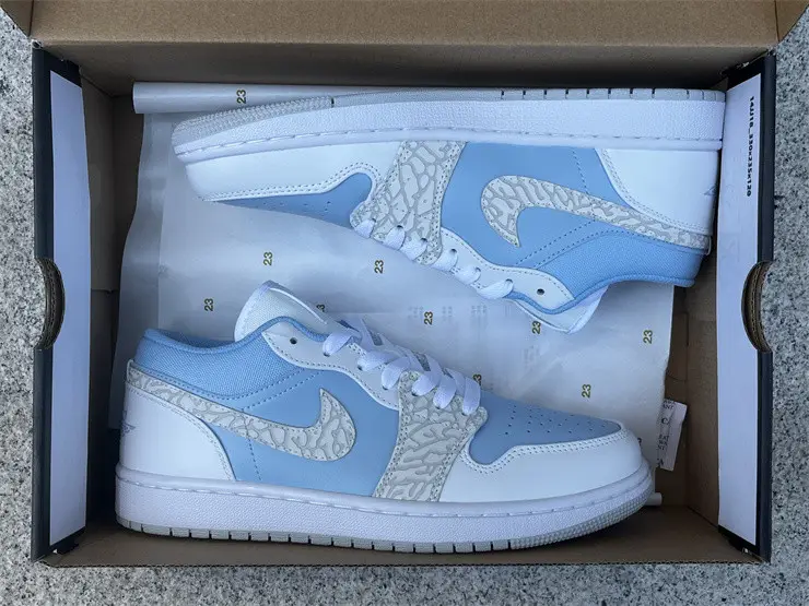 Authentic Nike Air Jordan 1 Low  Blue Tint 