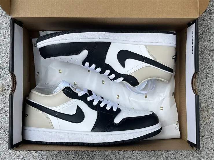 Authentic Air Jordan 1 Low “Black Toe Rattan” 