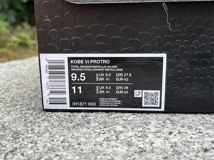 Authentic Nike Kobe 6 Protro Total Orange 