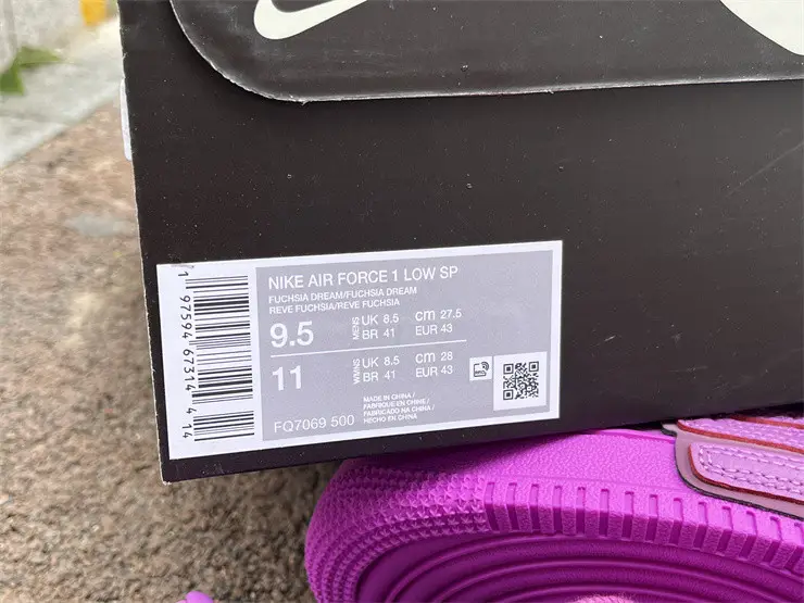 Authentic CPFM x Nike Air Force 1 Low Fuchsia 