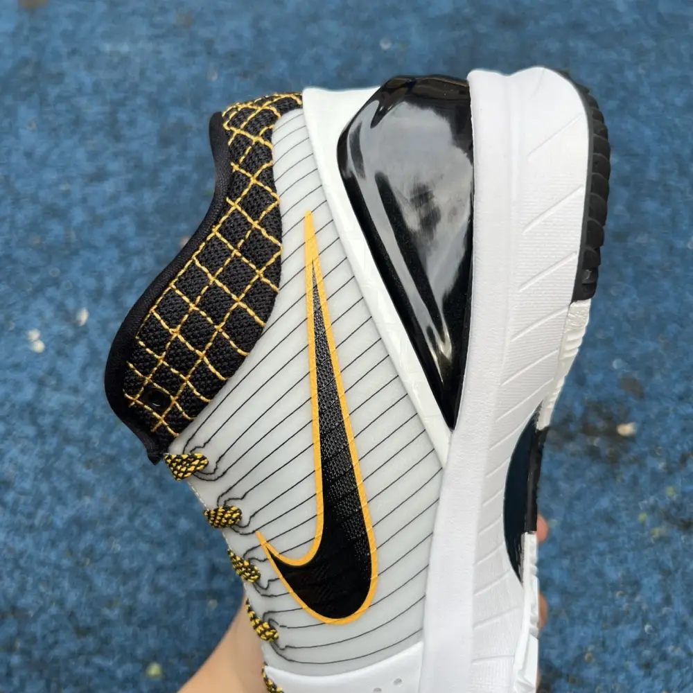 Authentic Nike Kobe 4 Protro White Black Del Sol 
