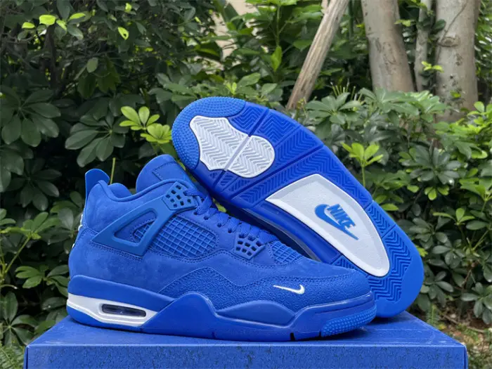 Authentic Air Jordan 4 Nigel Brick by Brick Blue 