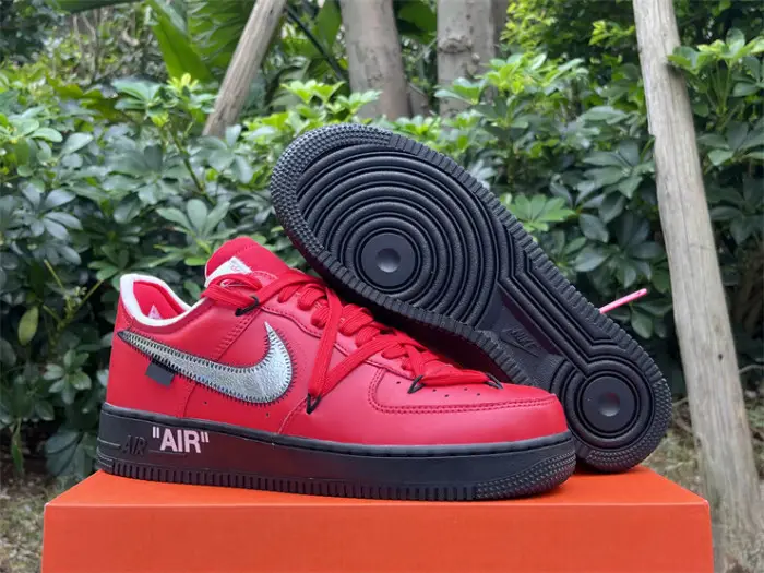 Authentic Off-White x Nike Air Force 1 Low Crimson AFFE1961