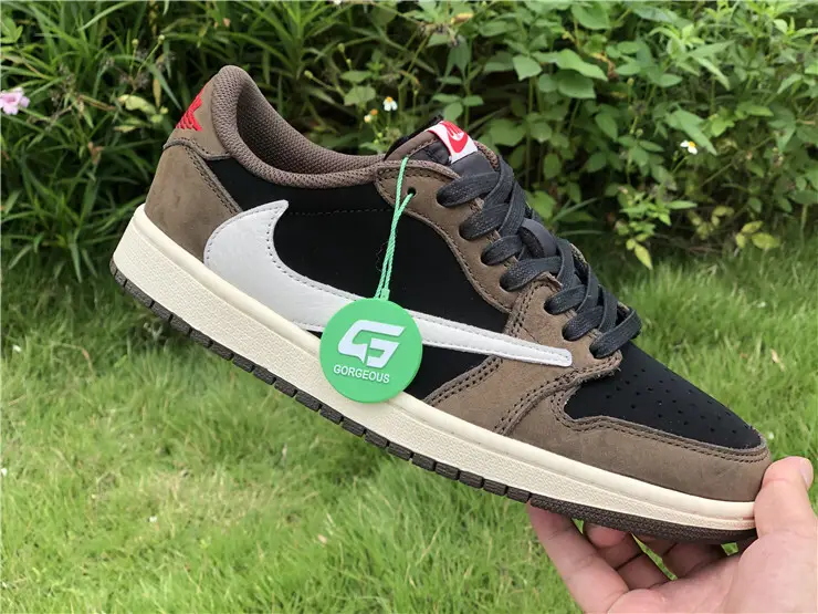 Authentic Travis Scott x Air Jordan 1 Low “Dark Mocha” 