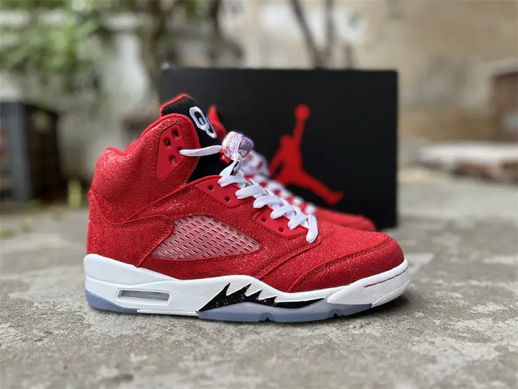 Authentic Air Jordan 5 Retro Red 