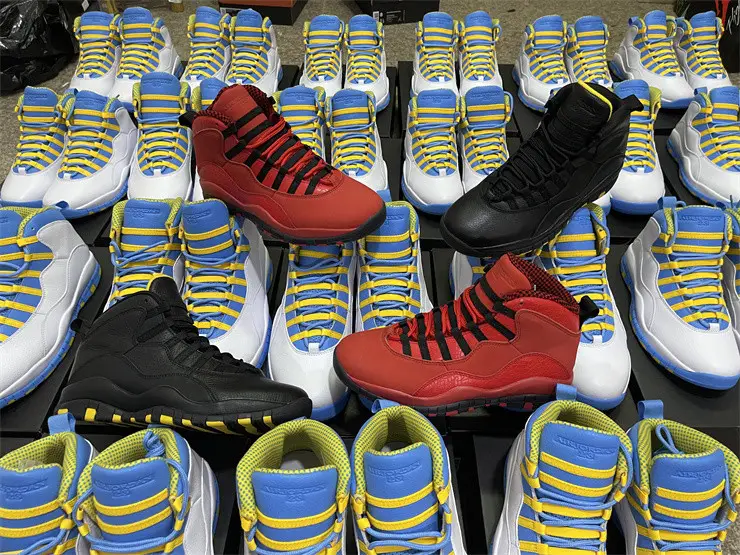 Authentic  Jordan Air Jordan 10 Black  Yellow 