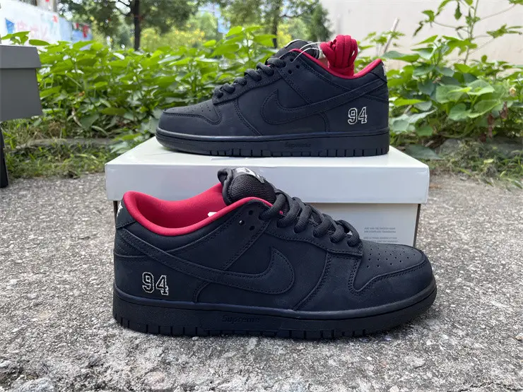 Authentic Nike SB Dunk Low Supreme 94 Black 