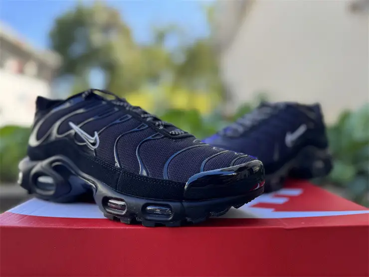 Authentic Nike Air Max Plus Black Blue Red 