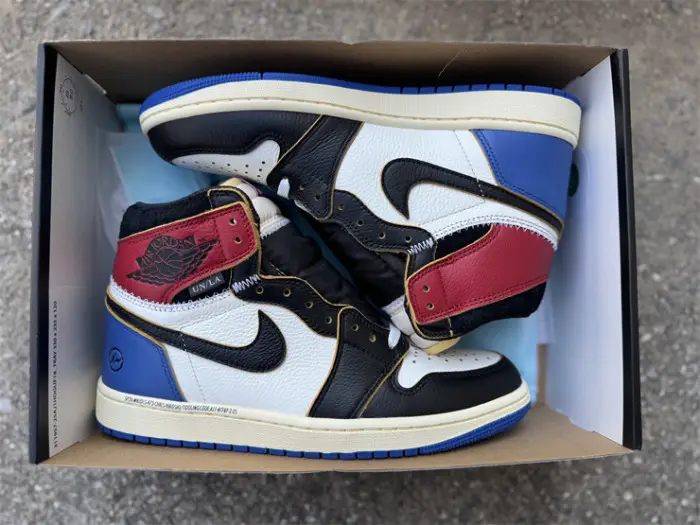Authentic Union x Fragment x Air Jordan 1 High OG “Varsity Redn Sport Royal” 