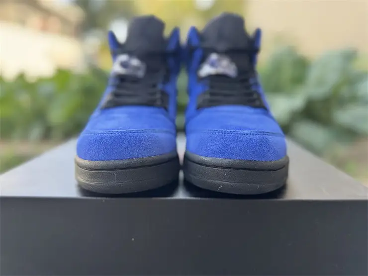 Authentic Air Jordan 5 Retro Blue Suede 