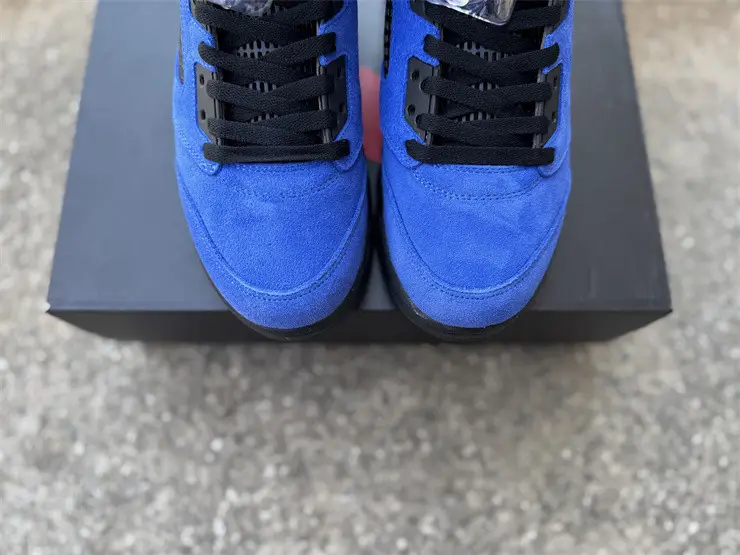 Authentic Air Jordan 5 Retro Blue Suede 