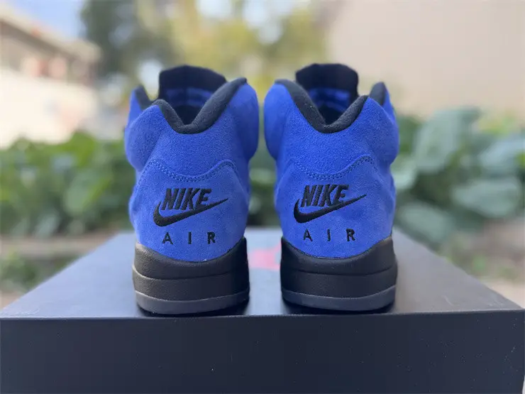 Authentic Air Jordan 5 Retro Blue Suede 