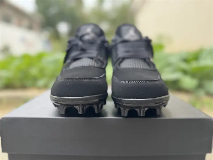 Authentic Air Jordan 4 Retro Golf 'Black Cat' Cleats 