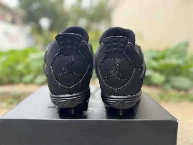 Authentic Air Jordan 4 Retro Golf 'Black Cat' Cleats 