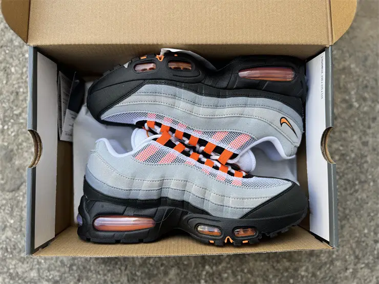 Authentic Nike Air Max 95 OG Big Bubble Bright Mandarin 
