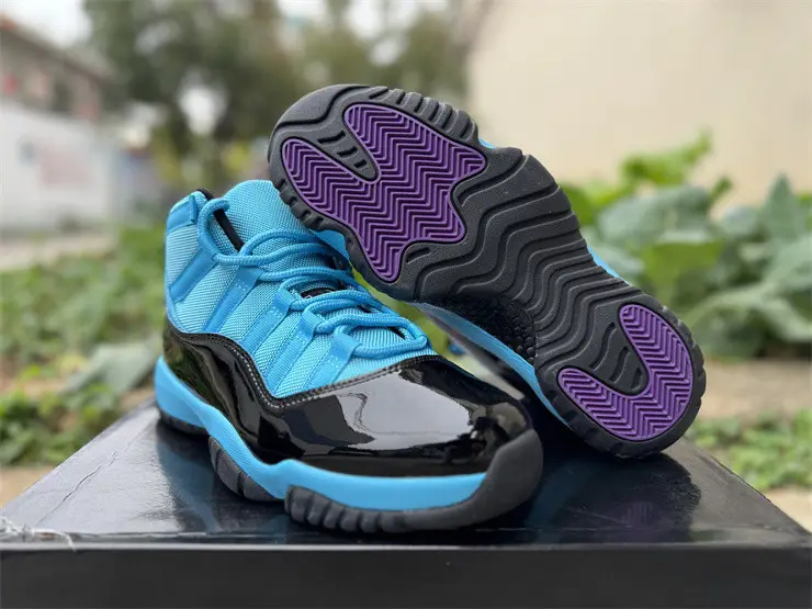 Authentic Air Jordan 11 Black Blue 