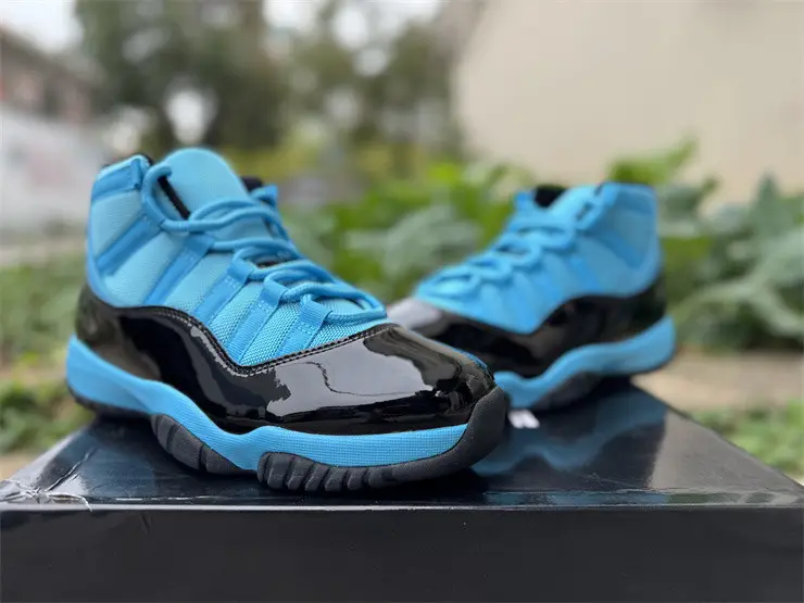 Authentic Air Jordan 11 Black Blue 