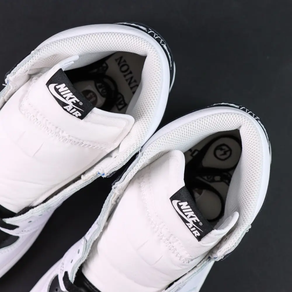 Authentic  fragment x Union LA x Air Jordan 1 High White Black 