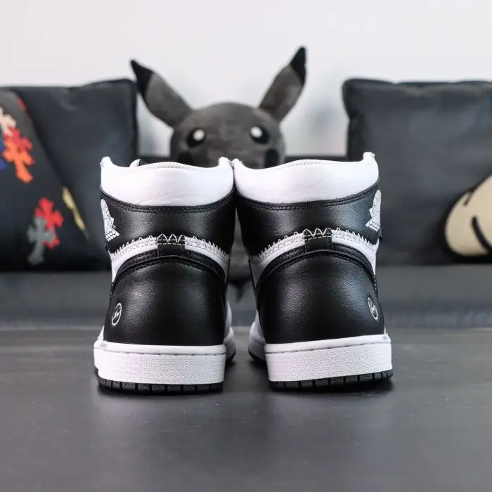 Authentic fragment x Union LA x Air Jordan 1 High White Black FACE96