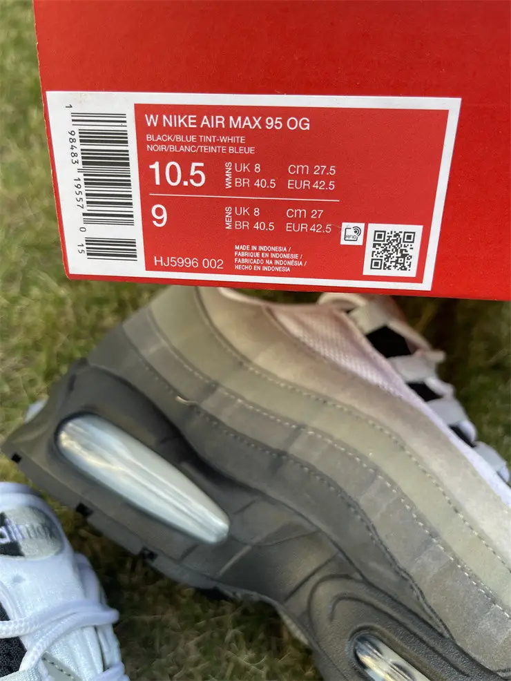 Authentic Nike Air Max 95 OG Big Bubble Blue Tint 