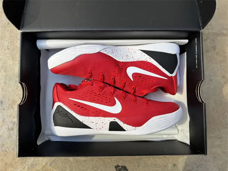 Authentic Nike Kobe 9 EM Low Protro TB University Red 