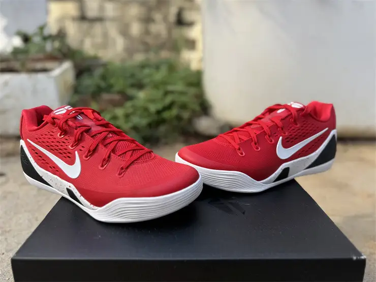 Authentic Nike Kobe 9 EM Low Protro TB University Red 