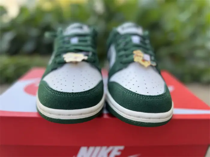 Authentic Nike Dunk Low Gorge Green Gold Mini Swoosh BDAC99