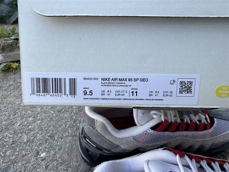 Authentic Nike Air Max 95 SP Undefeated Geo Tokyo Bright Crimson 