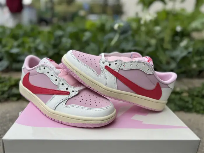 Authentic Travis Scott x Air Jordan 1 Low  Tropical Pink 