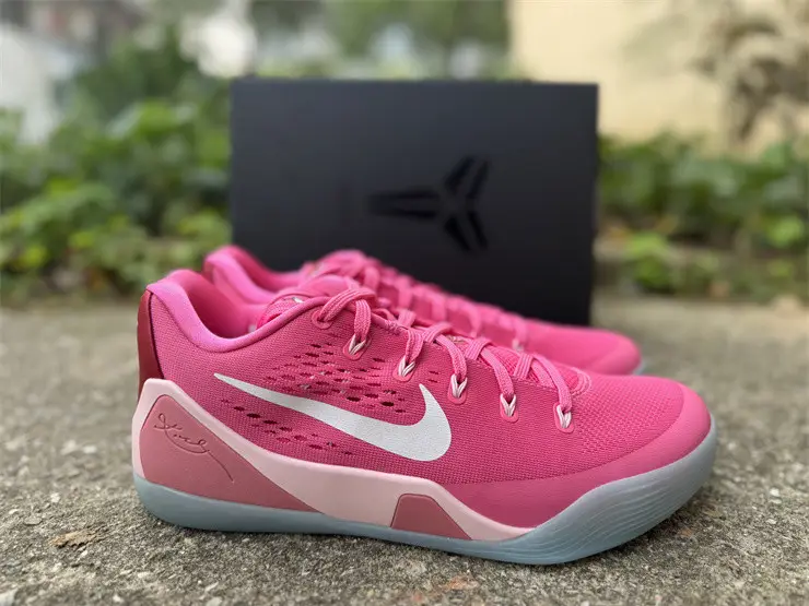 Authentic Nike Kobe 9 EM Low Protro Kay Yow Think Pink 