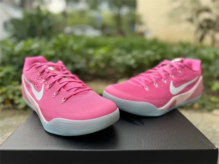 Authentic Nike Kobe 9 EM Low Protro Kay Yow Think Pink 