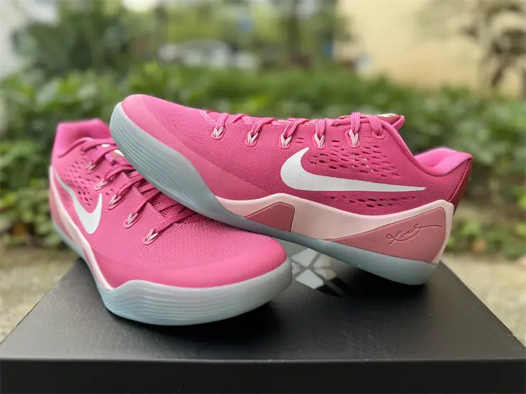 Authentic Nike Kobe 9 EM Low Protro Kay Yow Think Pink 